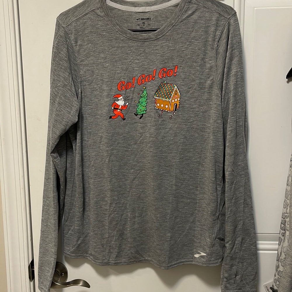 Brooks LS Run Happy Shirt NWOT